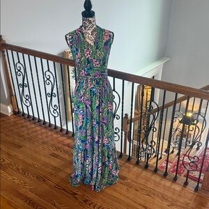 Lilly Pulitzer Vibrant Floral Maxi Dress